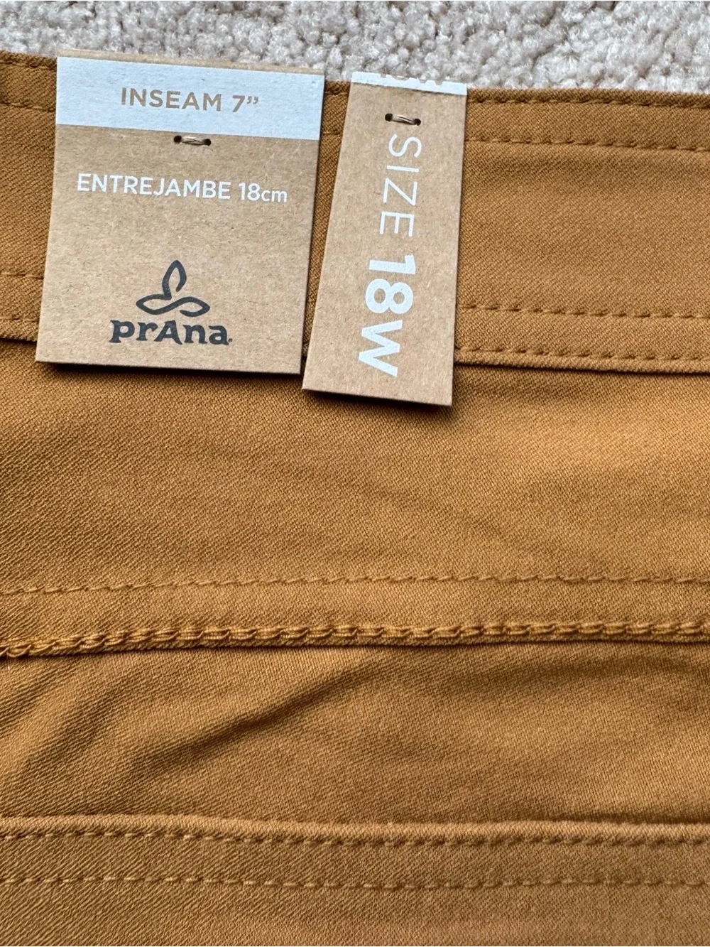 prAna Halle Short Plus II Earthbound Hiking Shorts 18W NWT